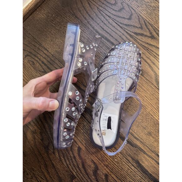 MELISSA Possession Crystals Women's Jelly Sandals Sz 7 NWT $500 - Picture 6 of 16